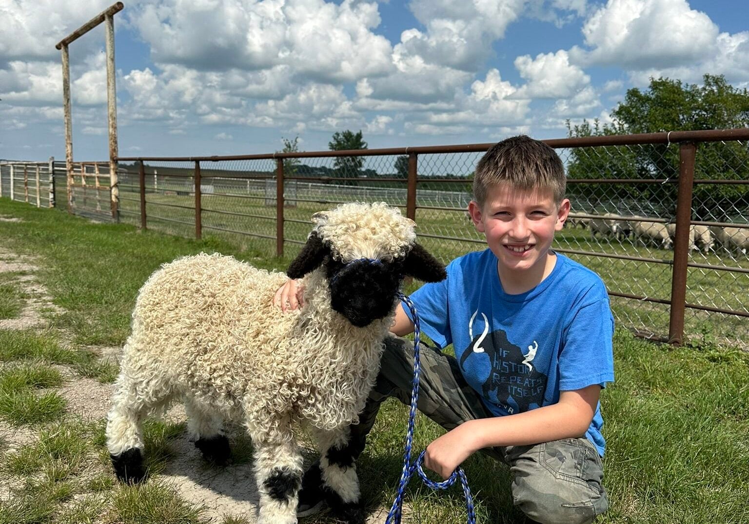 ryker with lamb